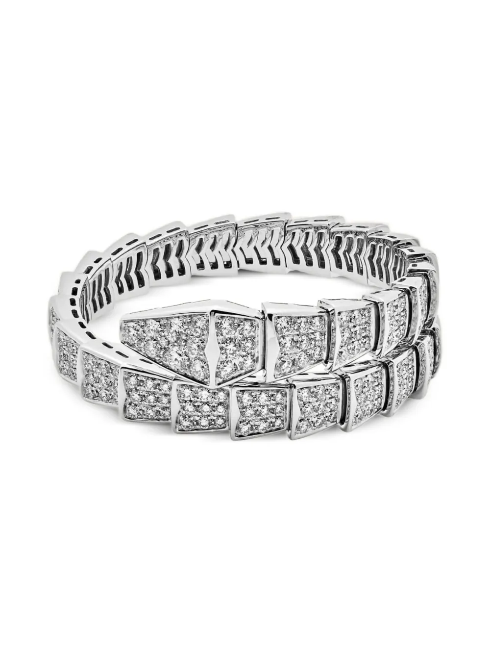 18K white gold Serpenti diamond bracelet