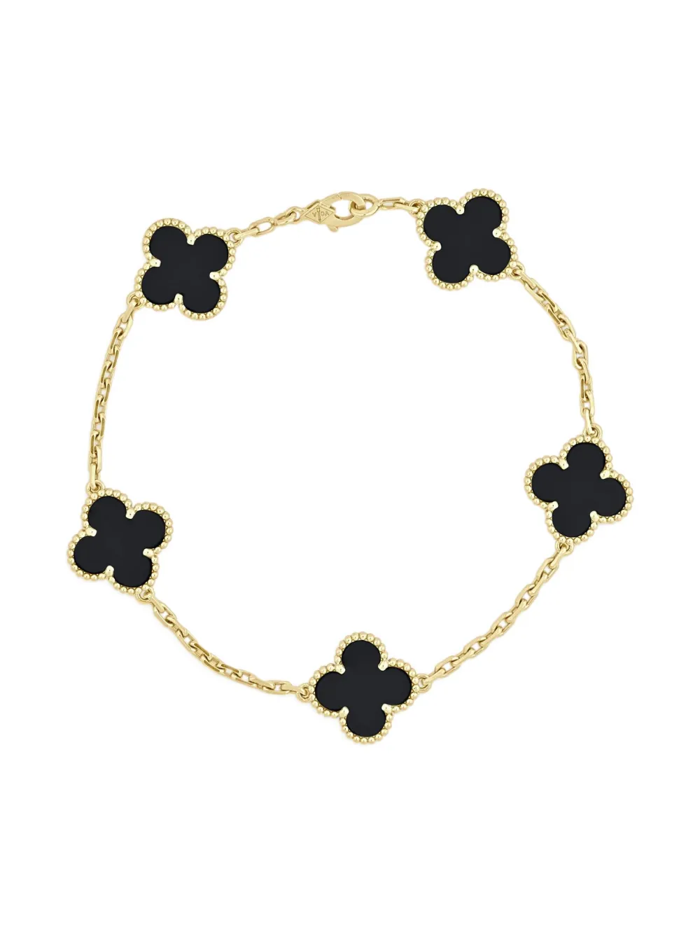 18K yellow gold Alhambra onyx bracelet