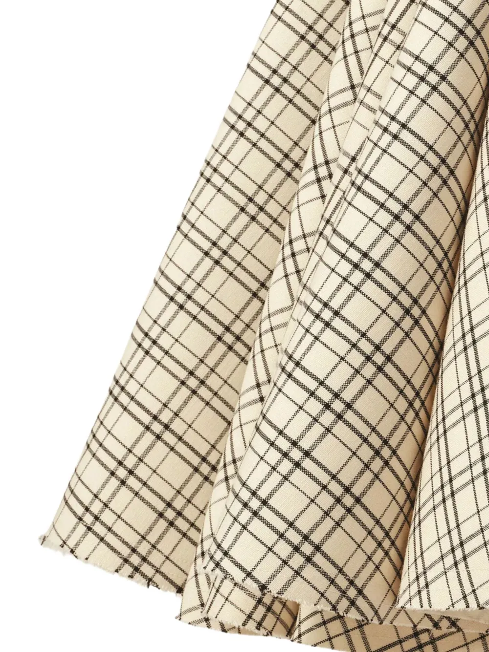 AMI Paris checked-pattern midi skirt Beige