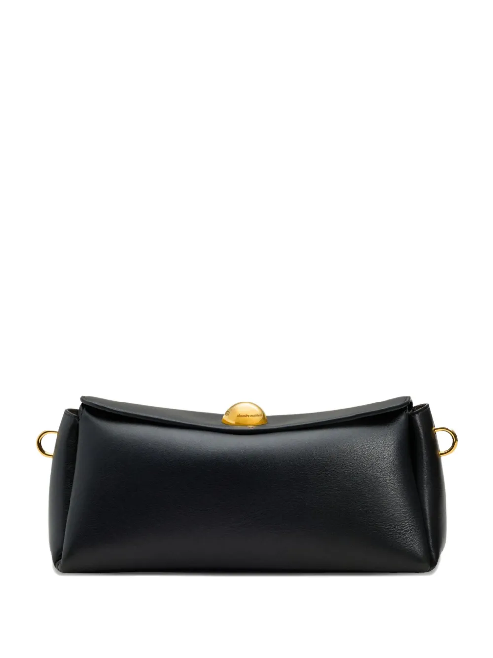 AMI Paris half-sphere brass-hardware shoulder bag Zwart