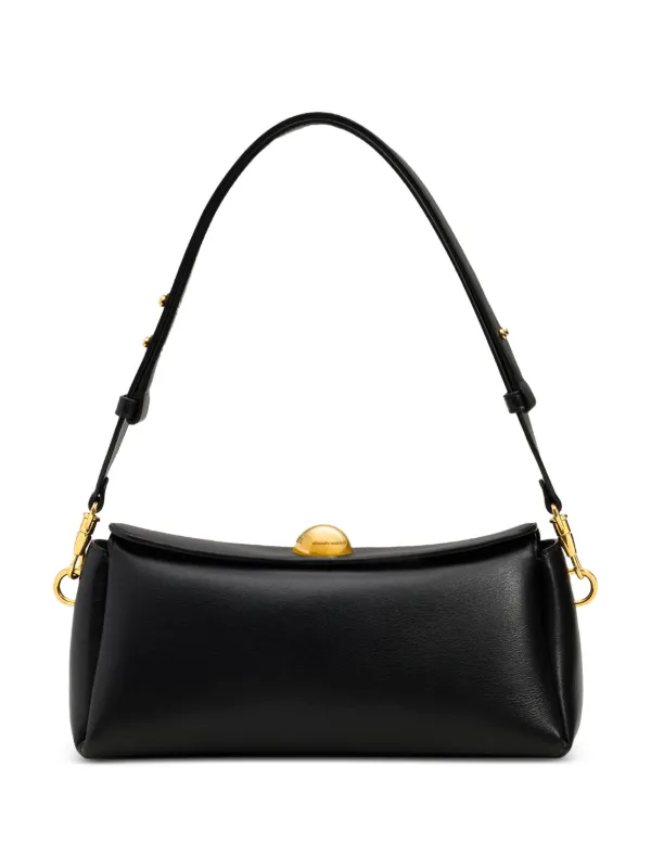 Ami Paris Carrousel Leather Bag in Black
