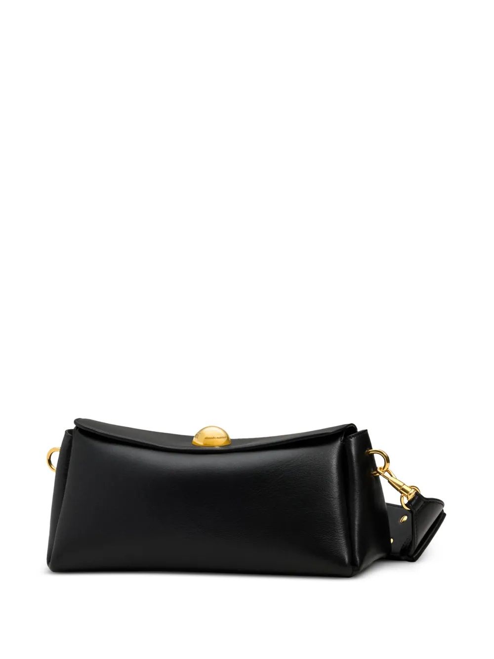 AMI Paris Carrousel Leather Bag in Black, view 4