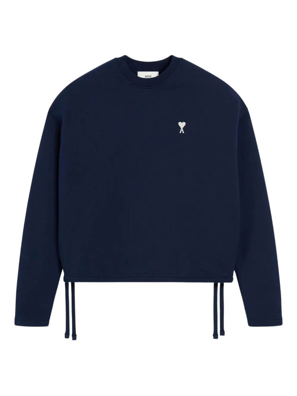 Ami Alexandre Mattiussi Embroidered Logo Drawstring Sweatshirt In Blue