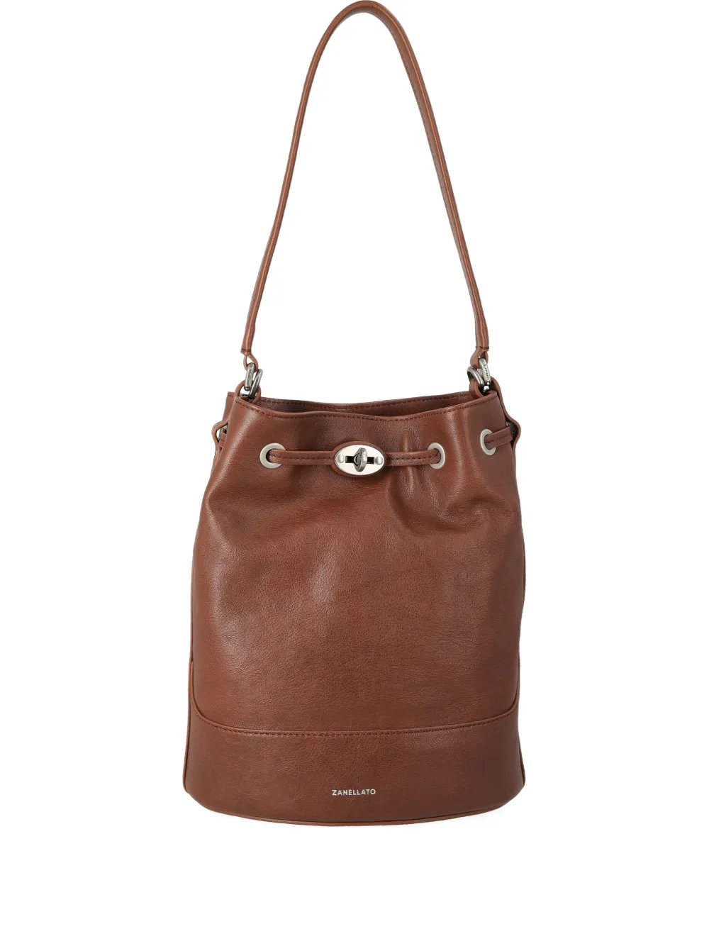 Zanellato Small Monda Leather Shoulder Bag In Brown
