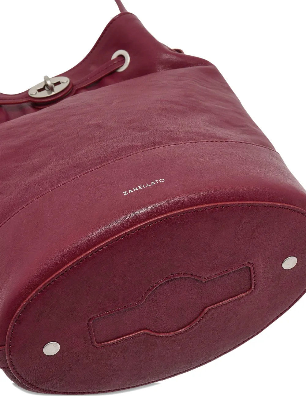 Zanellato Small Monda Leather Shoulder Bag In Burgundy