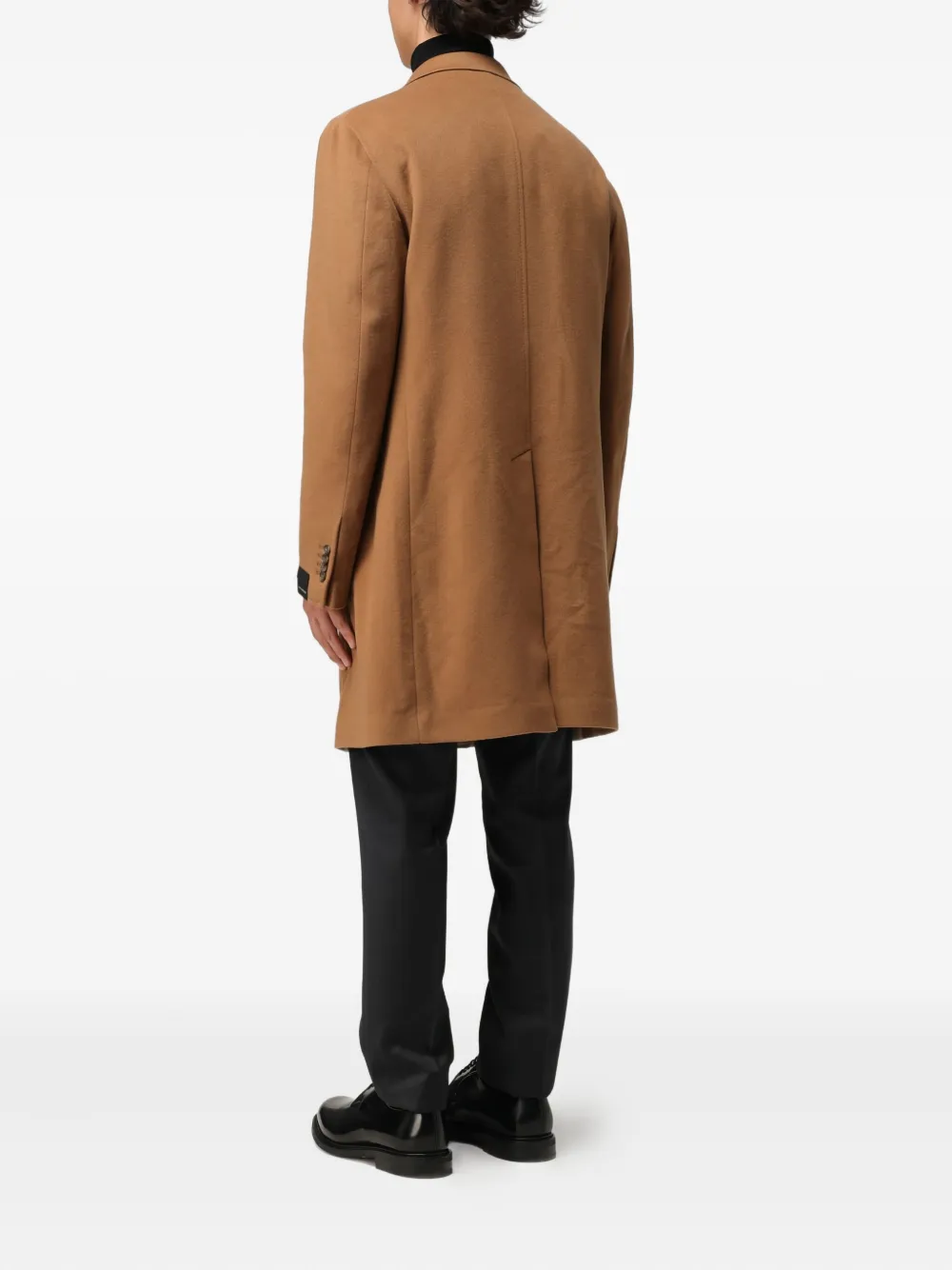 Tagliatore Cashmere Coat Featuring Notched Lapel In Brown