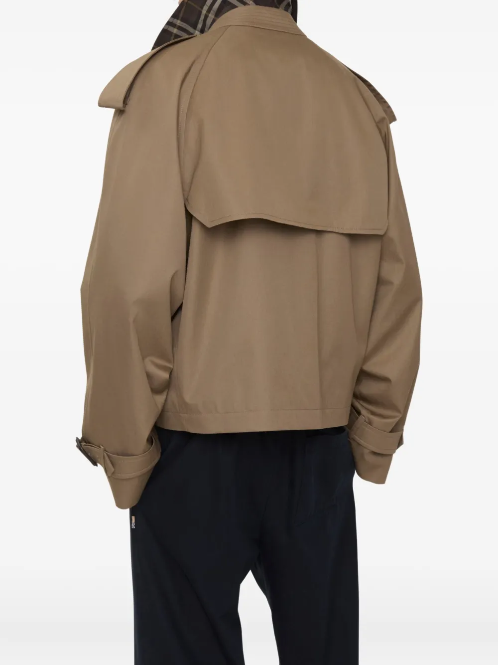Burberry cropped gabardine trench-coat Bruin