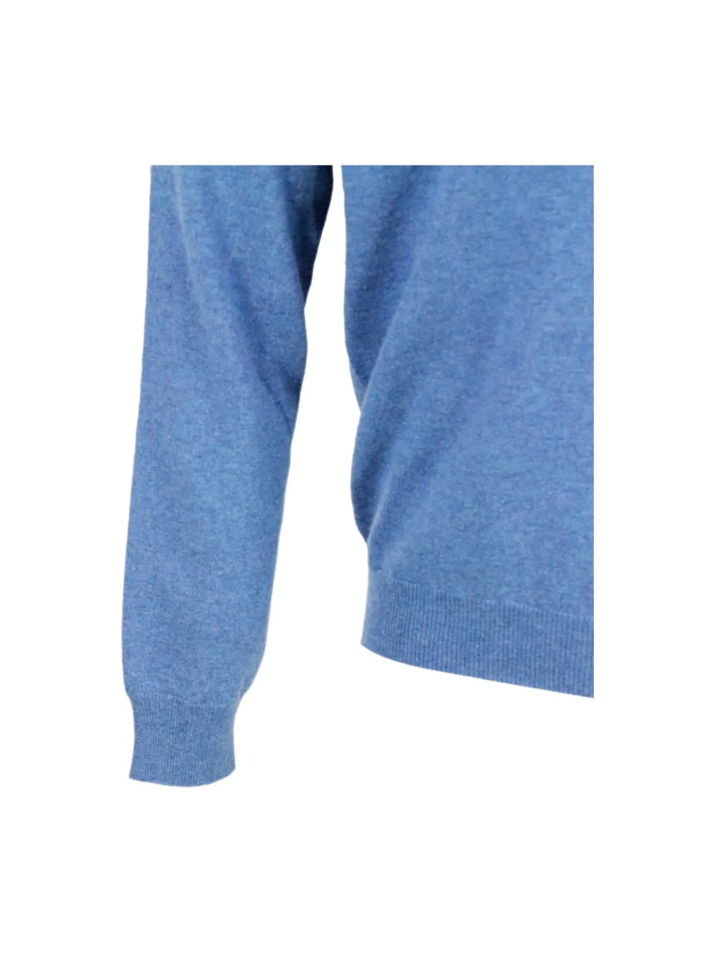 Malo Thin Wool Round Neck Long Sleeve Sweater In Blue