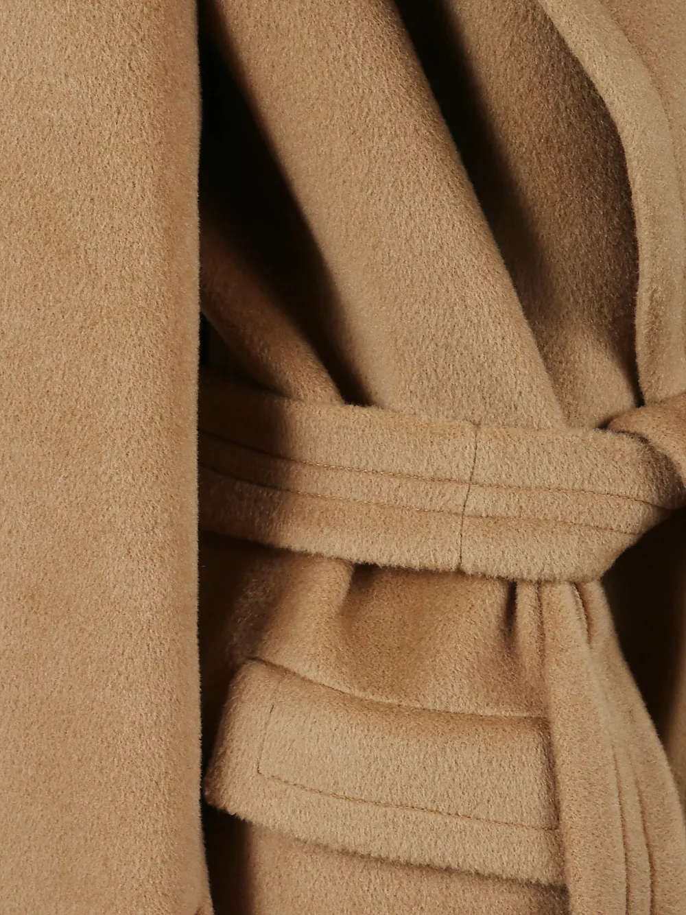 Tagliatore Long Coat With Belt In Neutral