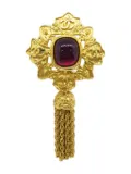 CHANEL Pre-Owned 1994 Gripoix brooch pin - Gold