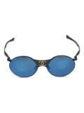 CHANEL Pre-Owned 1990-2000s round-frame sunglasses - Black