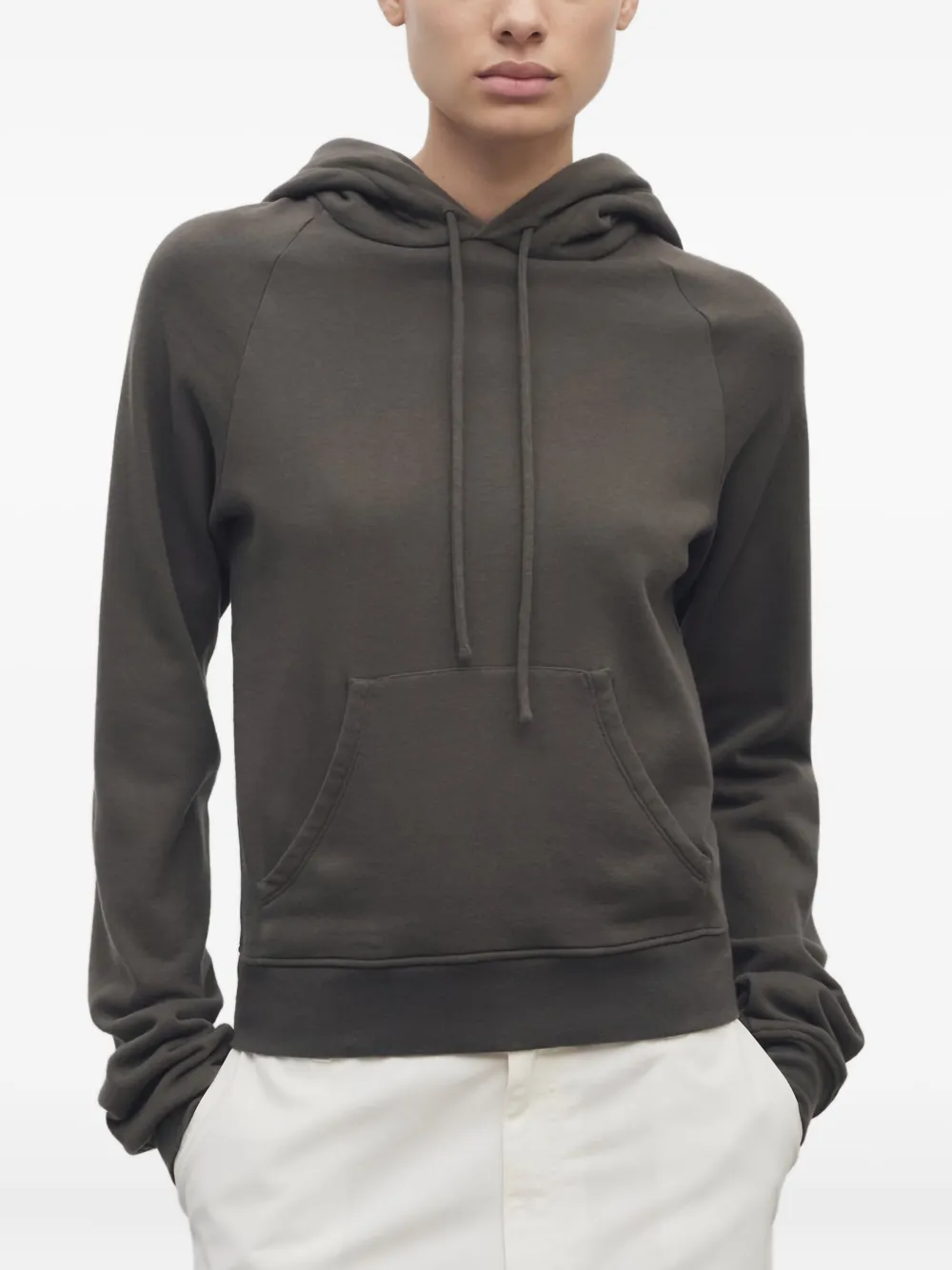 The Row ribbed-trim hoodie - Grijs