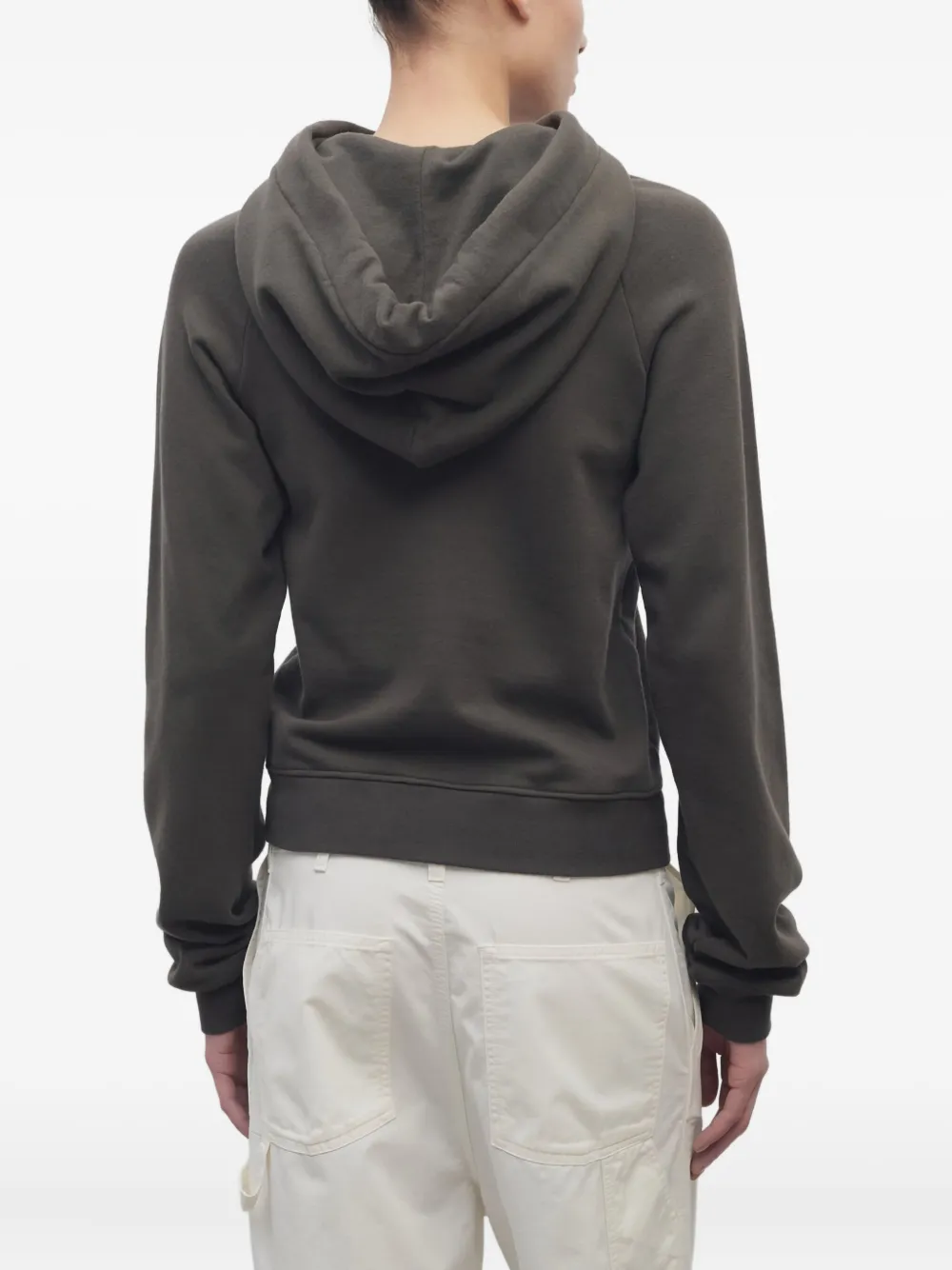 The Row Ribbed-trim Hoodie In Gray