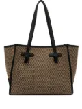 GIANNI CHIARINI Marcella herringbone knot tote bag - Brown