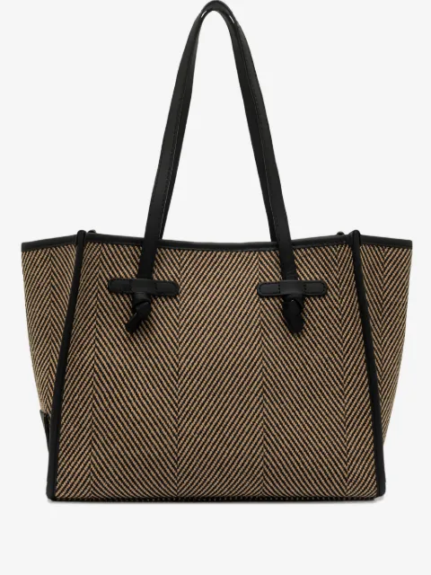 GIANNI CHIARINI Marcella Tote Bag mit Fischgrätenmuster