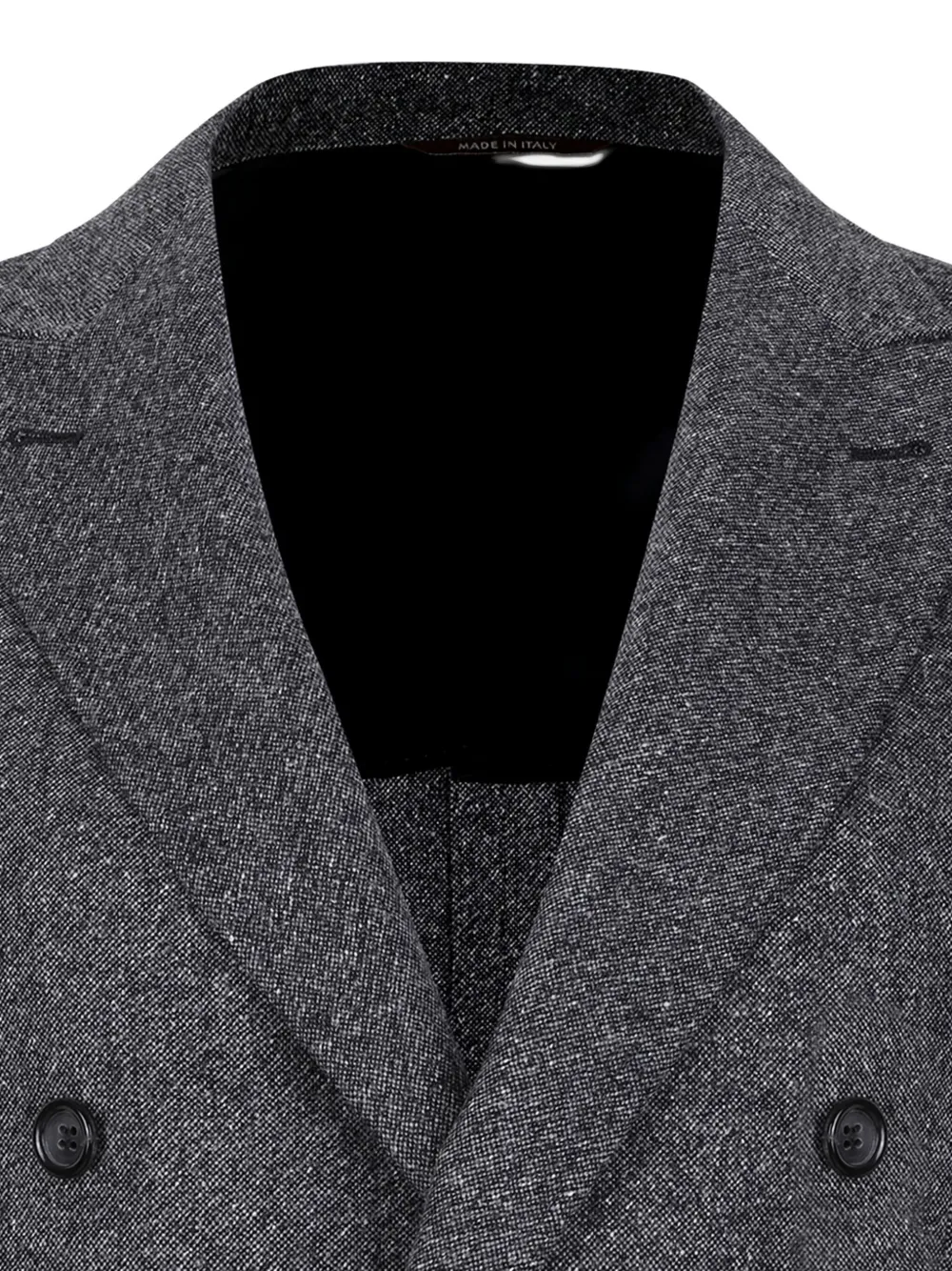 Canali Double-breasted Wool Suit In Gray