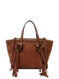 MARCELLA CLUB knotted-fringes suede mini bag - Brown
