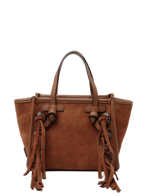MARCELLA CLUB knotted-fringes suede mini bag