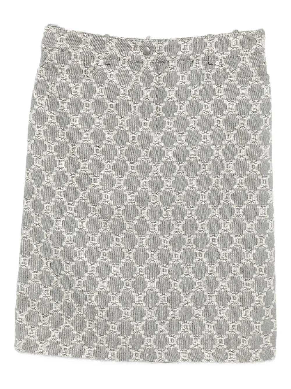 Celine Pre-Owned falda de mezclilla con motivo Macadam 1990-2000 | gris | Image 1
