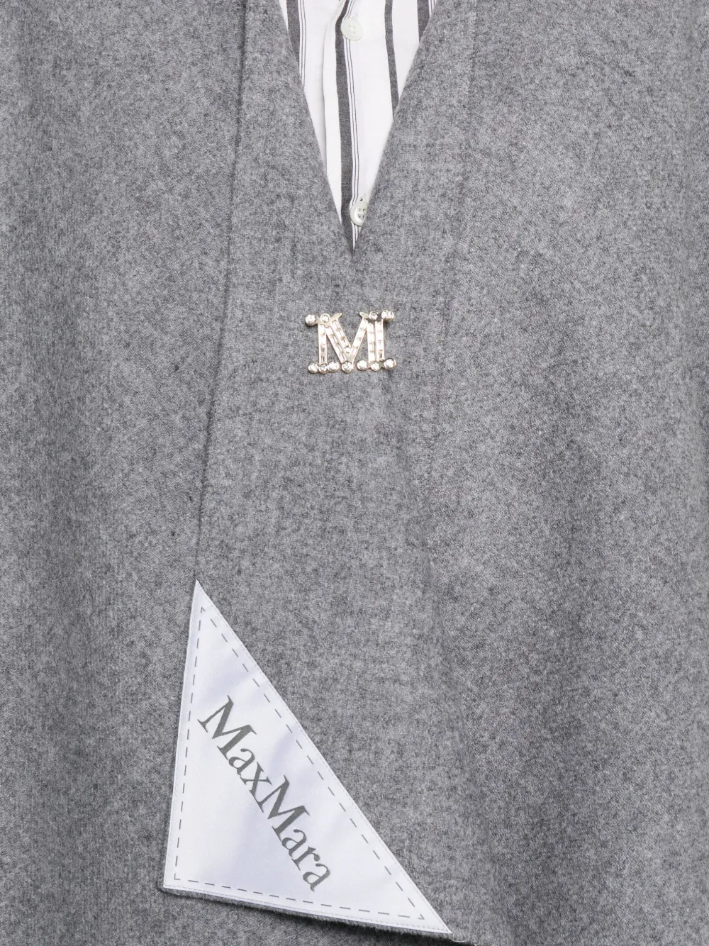 Max Mara Cape met open voorkant Grijs