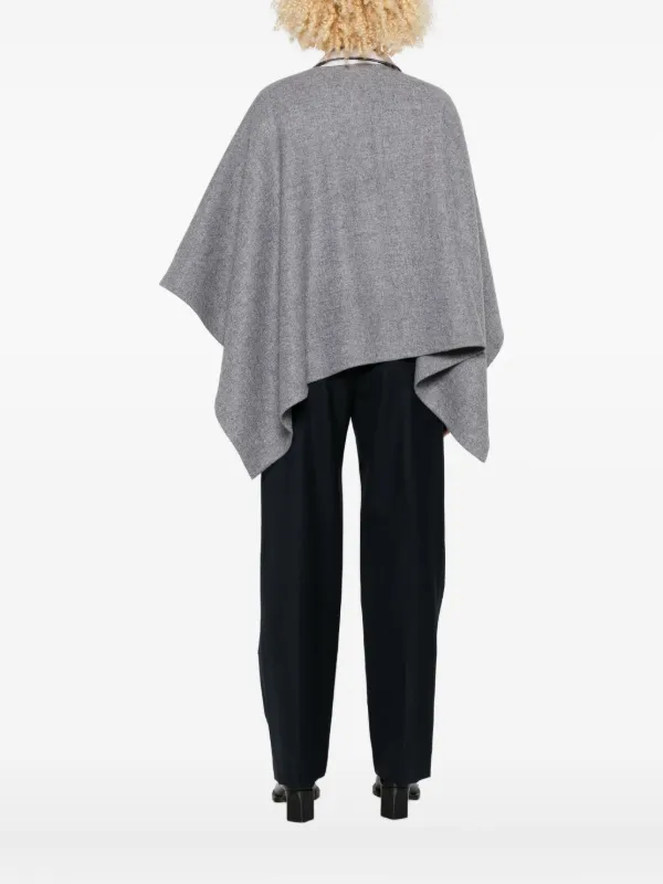 Max Mara オープンフロント ケープ | グレー | FARFETCH JP