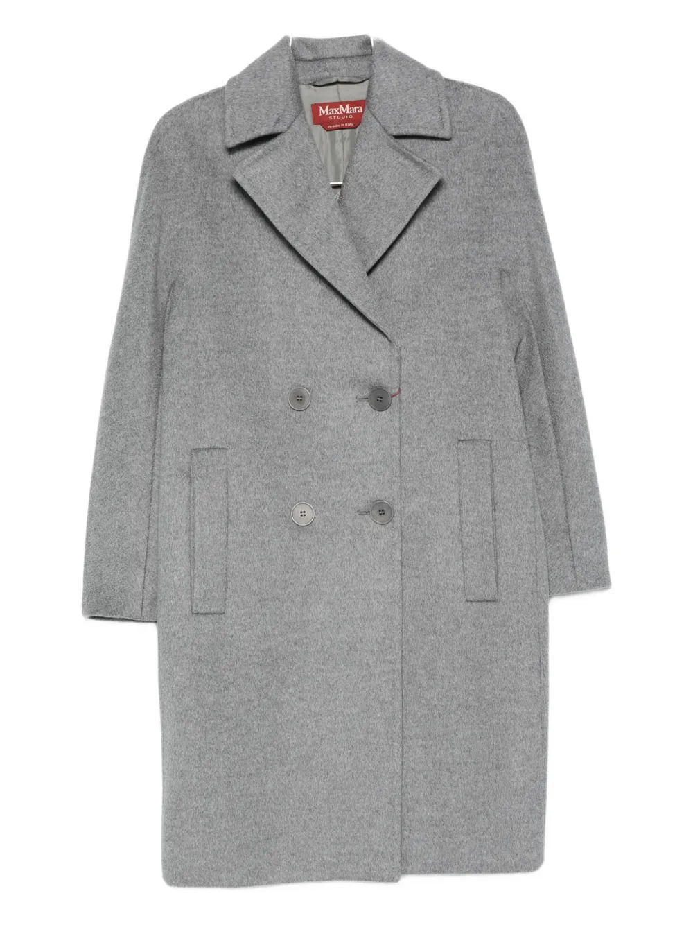 Max Mara Double-breasted Wool Coat In Gray