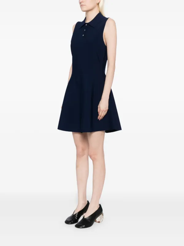Theory Polo-collar A-line Dress - Blue