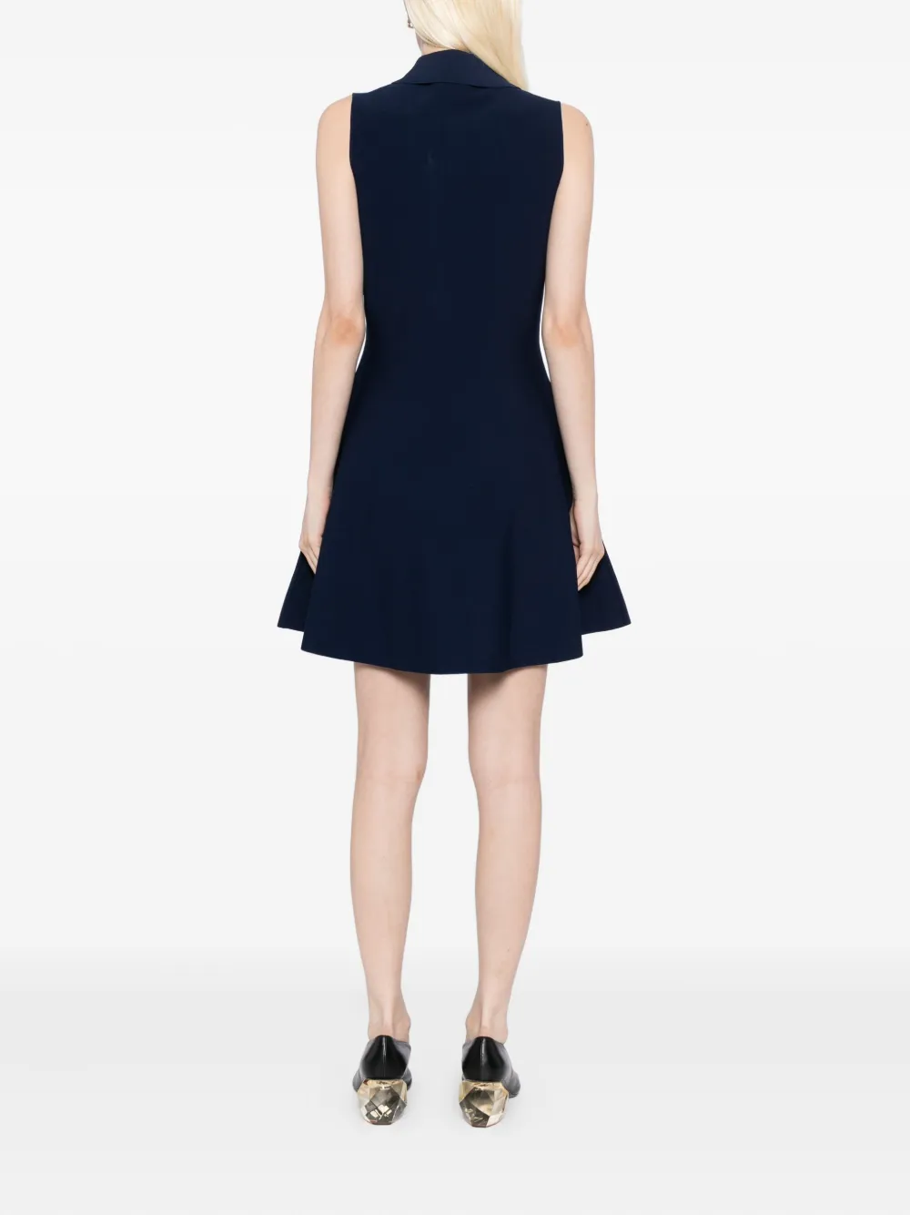 Theory A-lijn jurk met polokraag Blauw