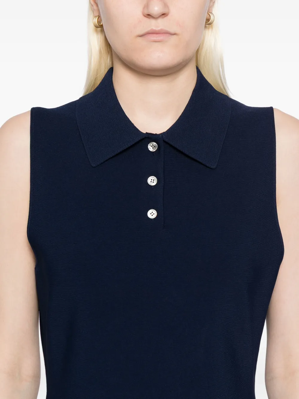 Theory A-lijn jurk met polokraag Blauw