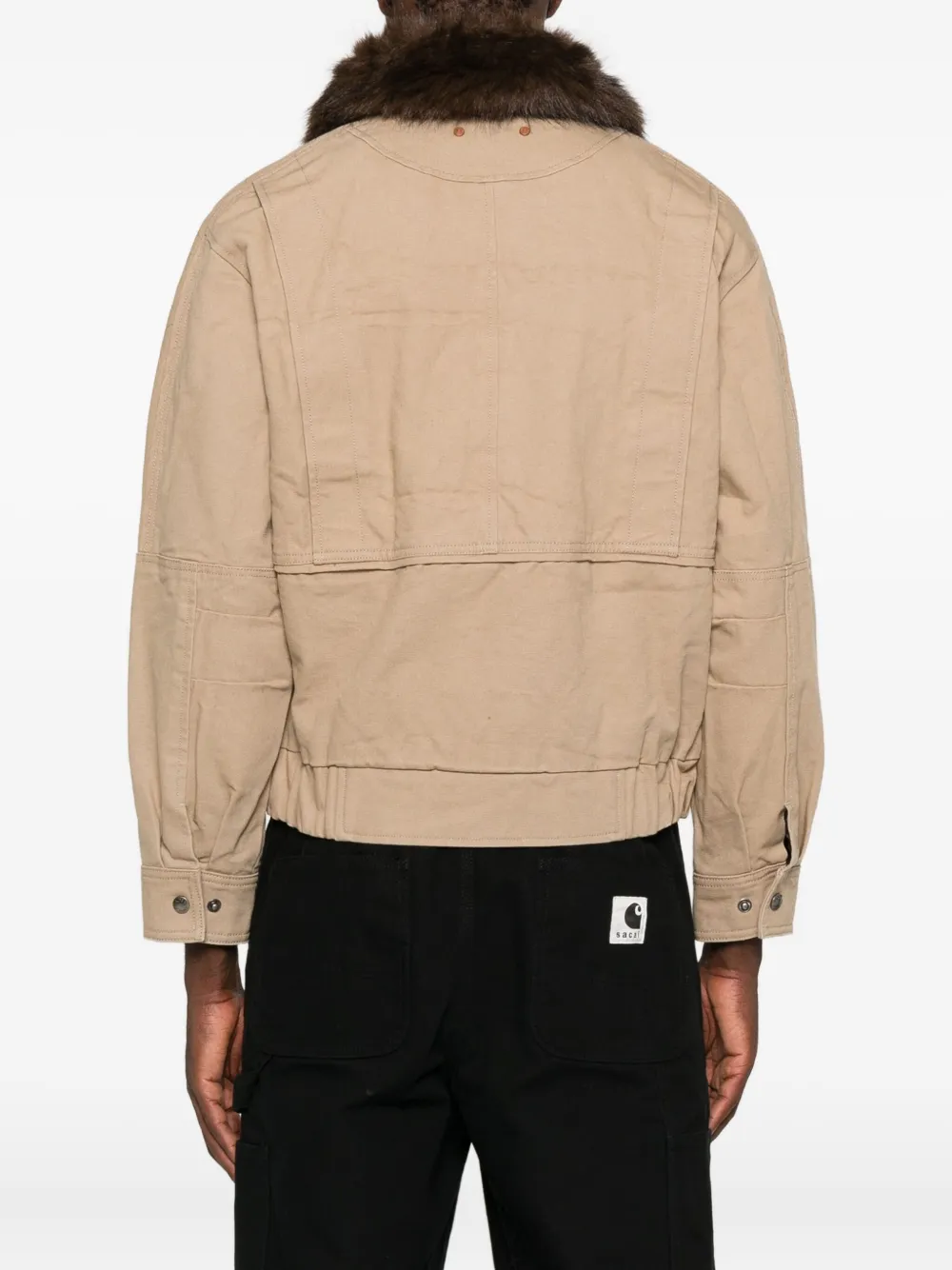 Andersson Bell Ortega jack met kraag van imitatiebont Beige