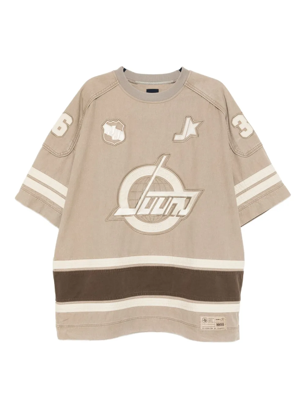 Juun.J logo-embroidered T-shirt | Neutrals | Image 1