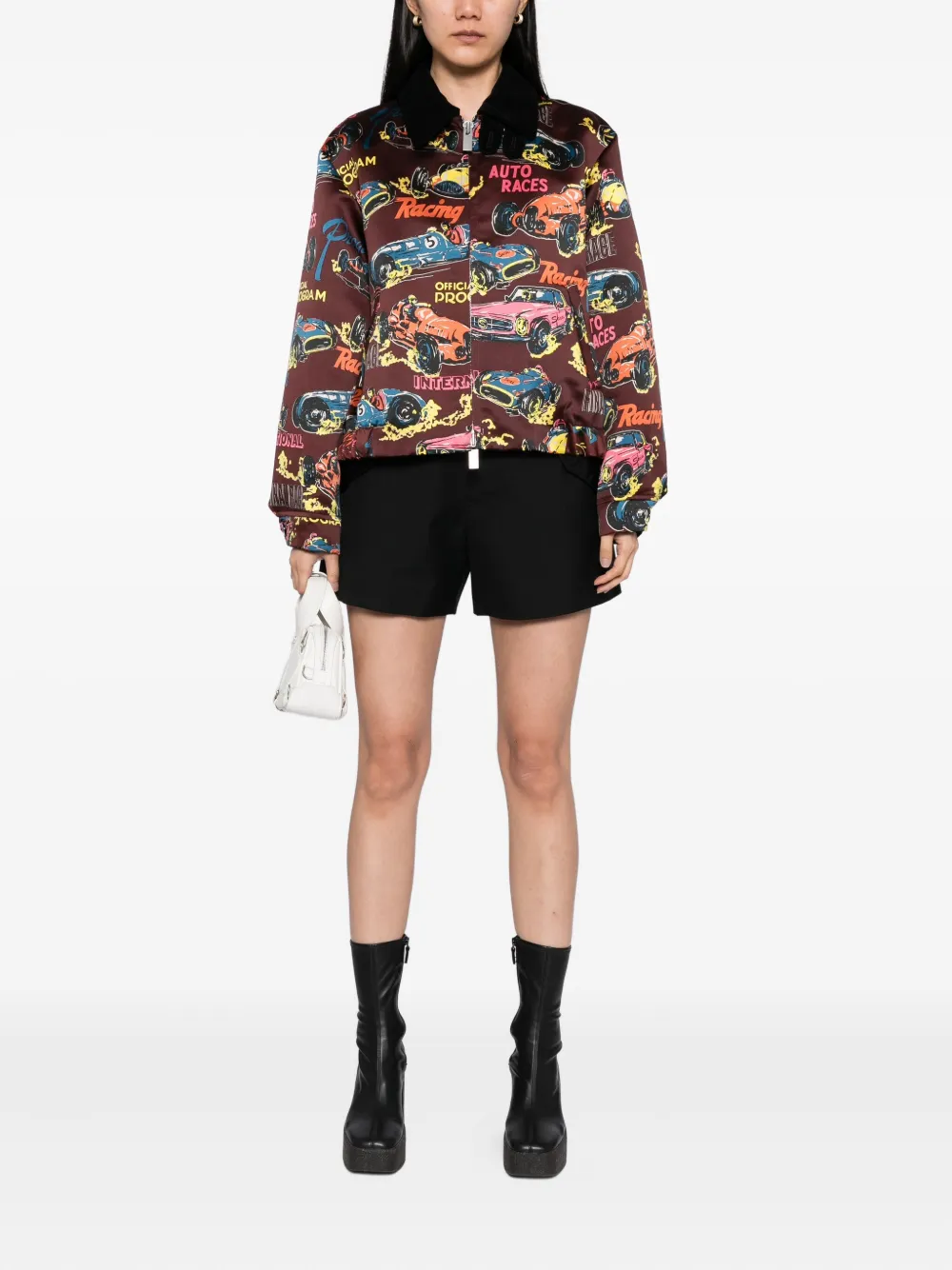 Sacai Shorts met ceintuur - Zwart