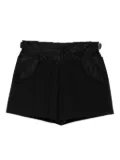 sacai belted pocket shorts - Black
