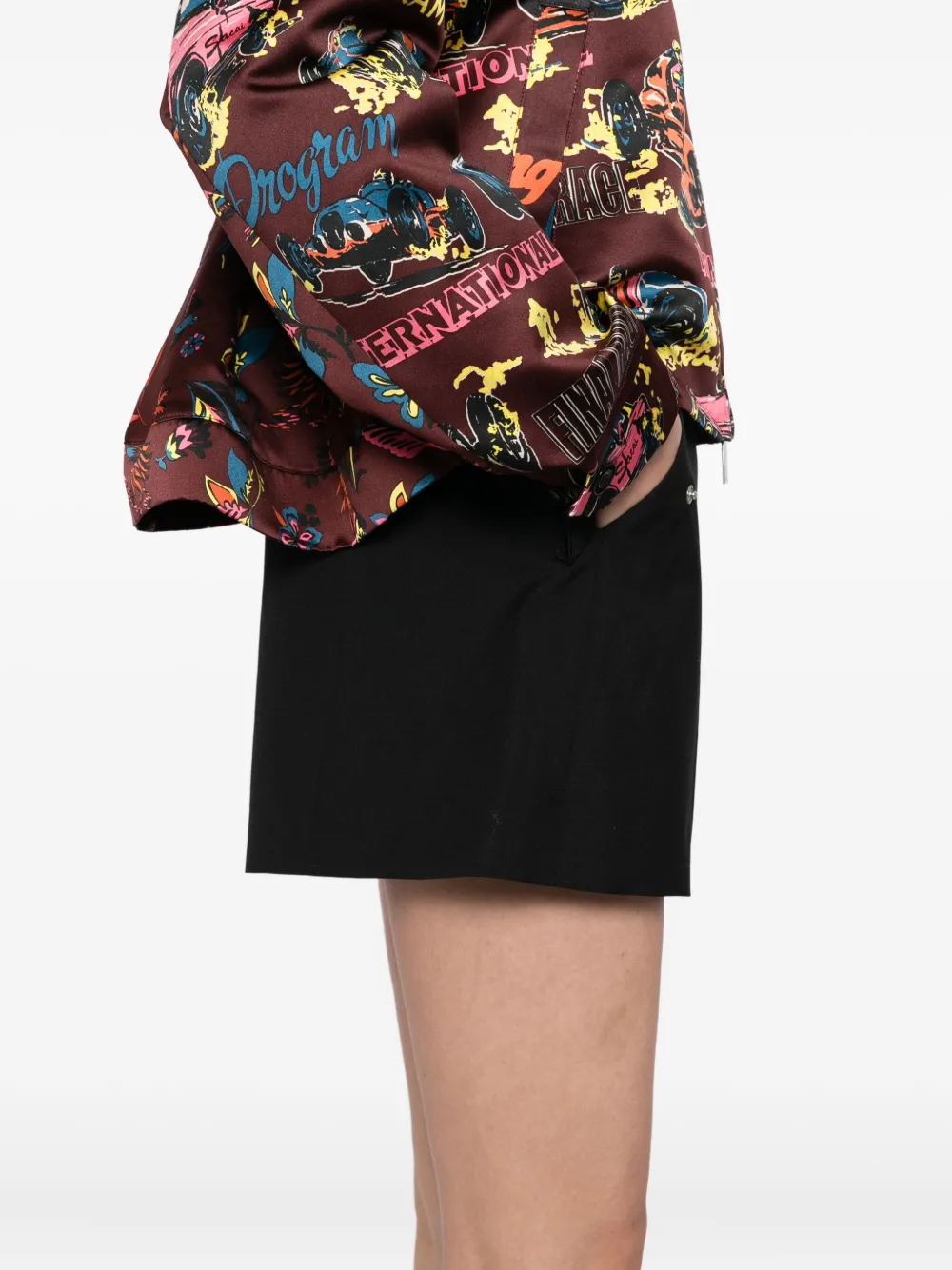 sacai Shorts met ceintuur Zwart