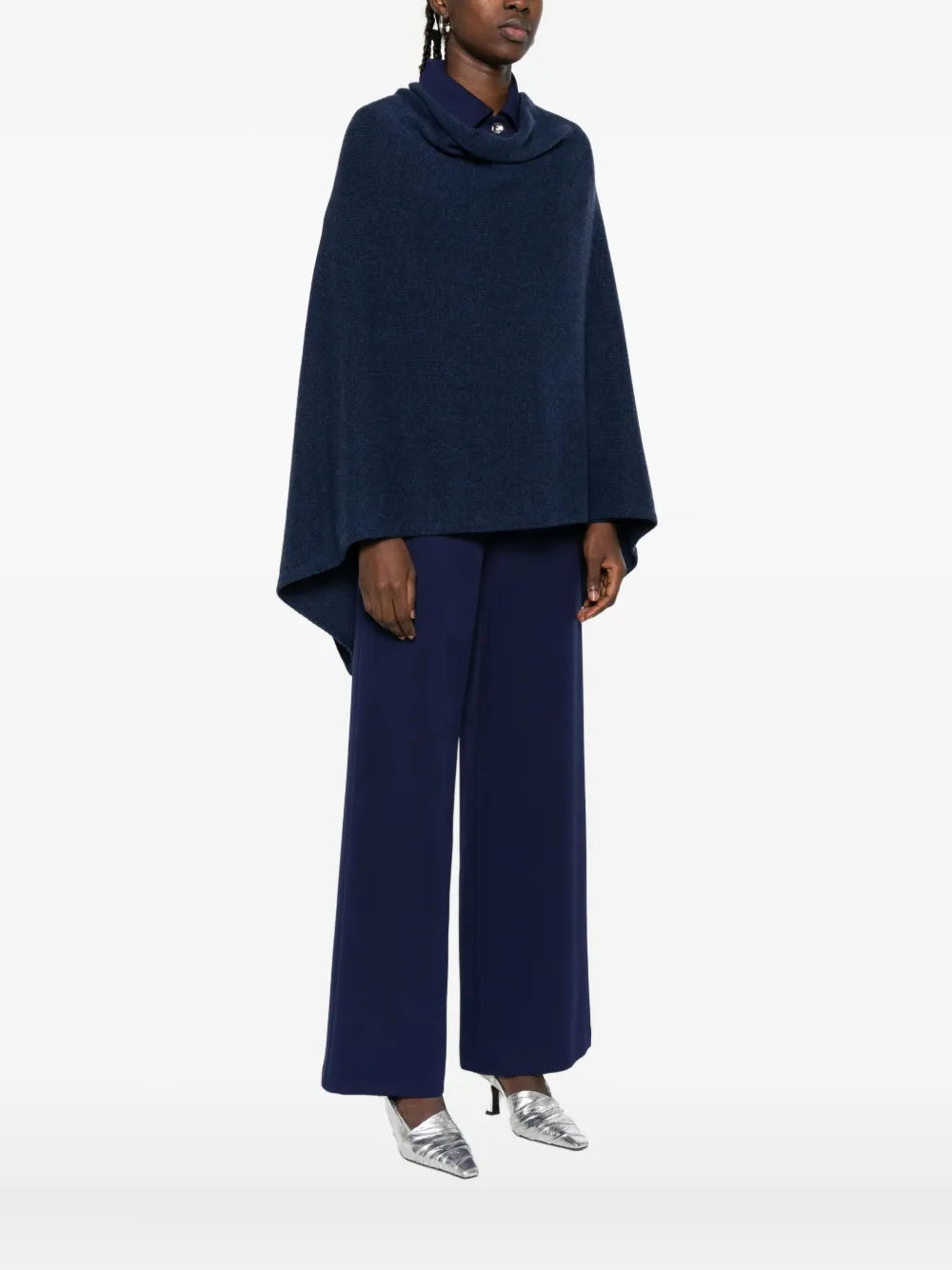 Eric Bompard Kasjmier poncho Blauw