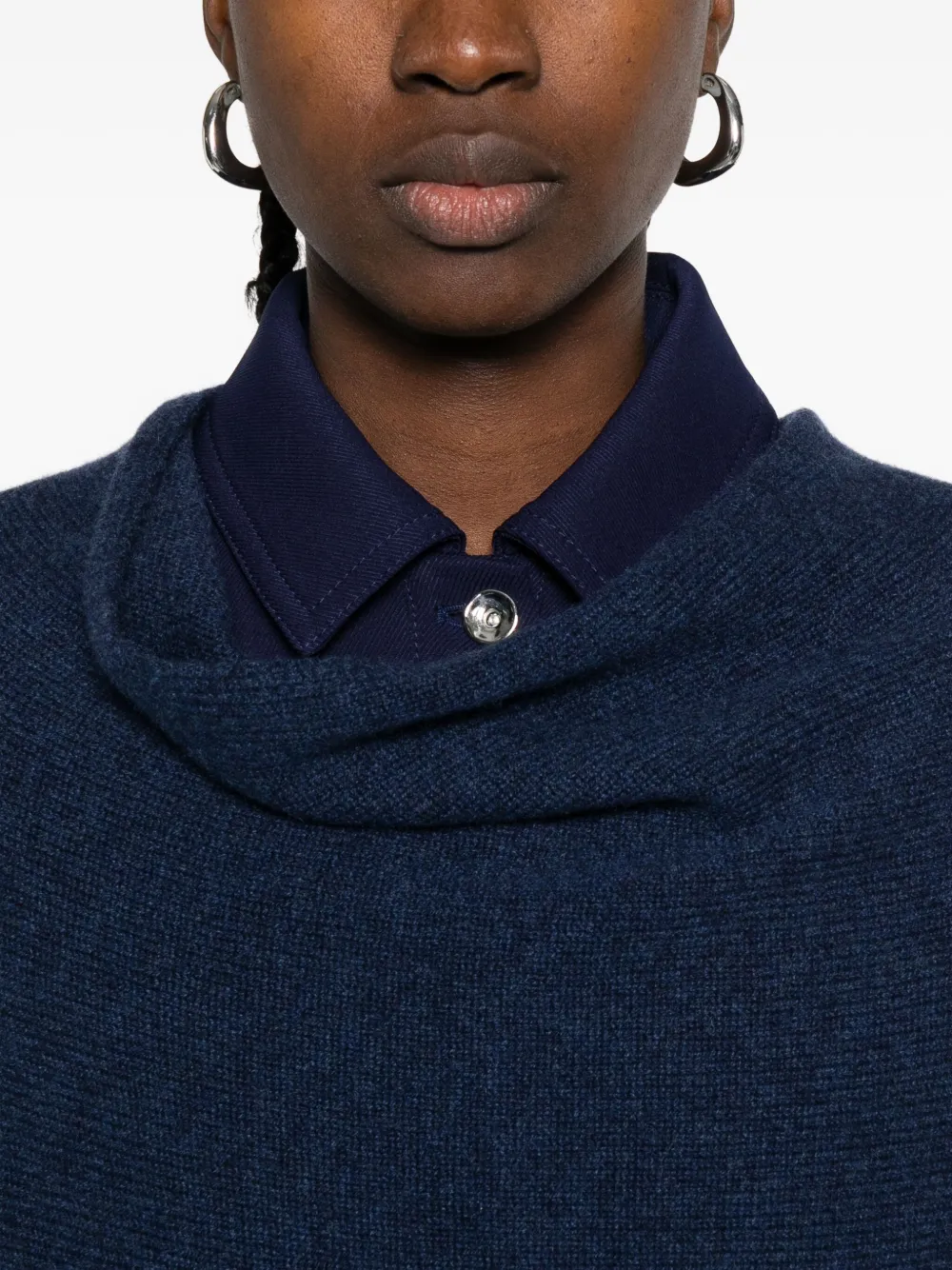 Eric Bompard Kasjmier poncho Blauw