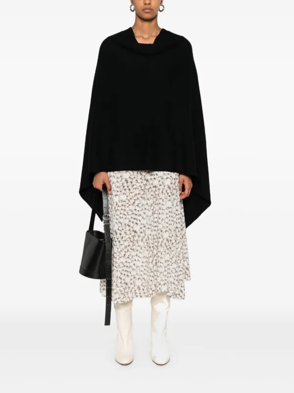ポンチョ　カシミア混　ブラック Eric Bompard カシミア ポンチョ | ブラック | FARFETCH JP