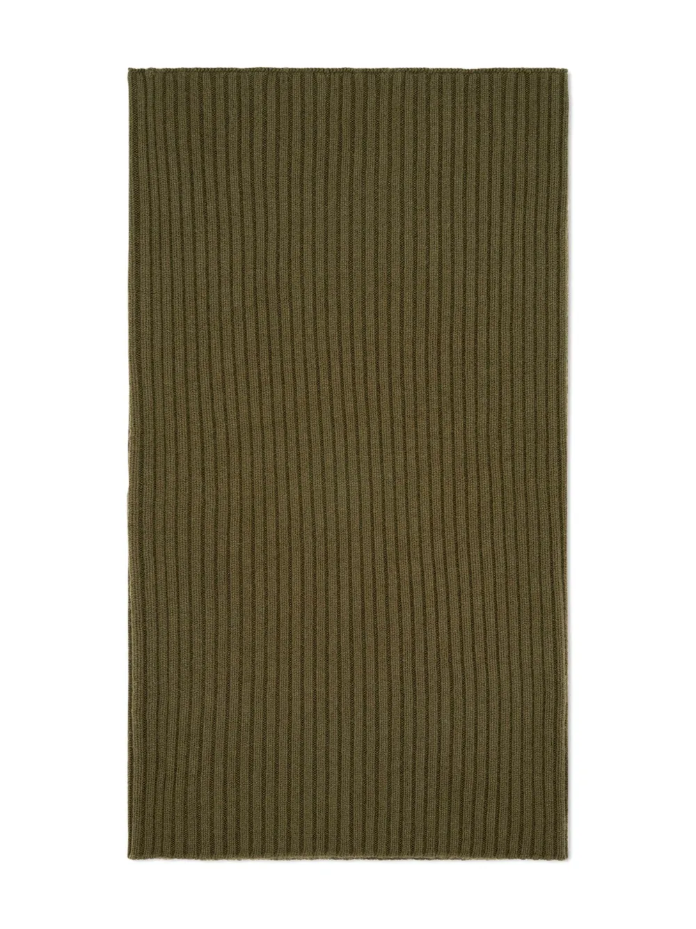 Eric Bompard Ribbed Scarf In Green