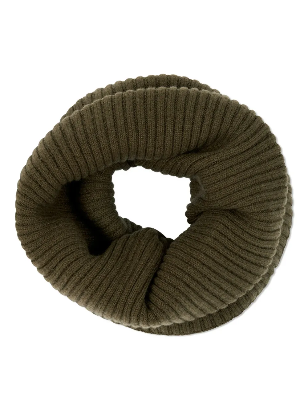 Eric Bompard Ribbed Scarf In Green