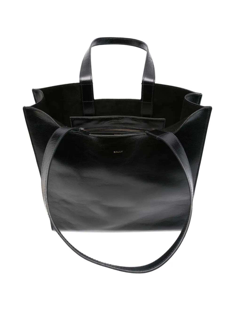 Bally Leren shopper Zwart