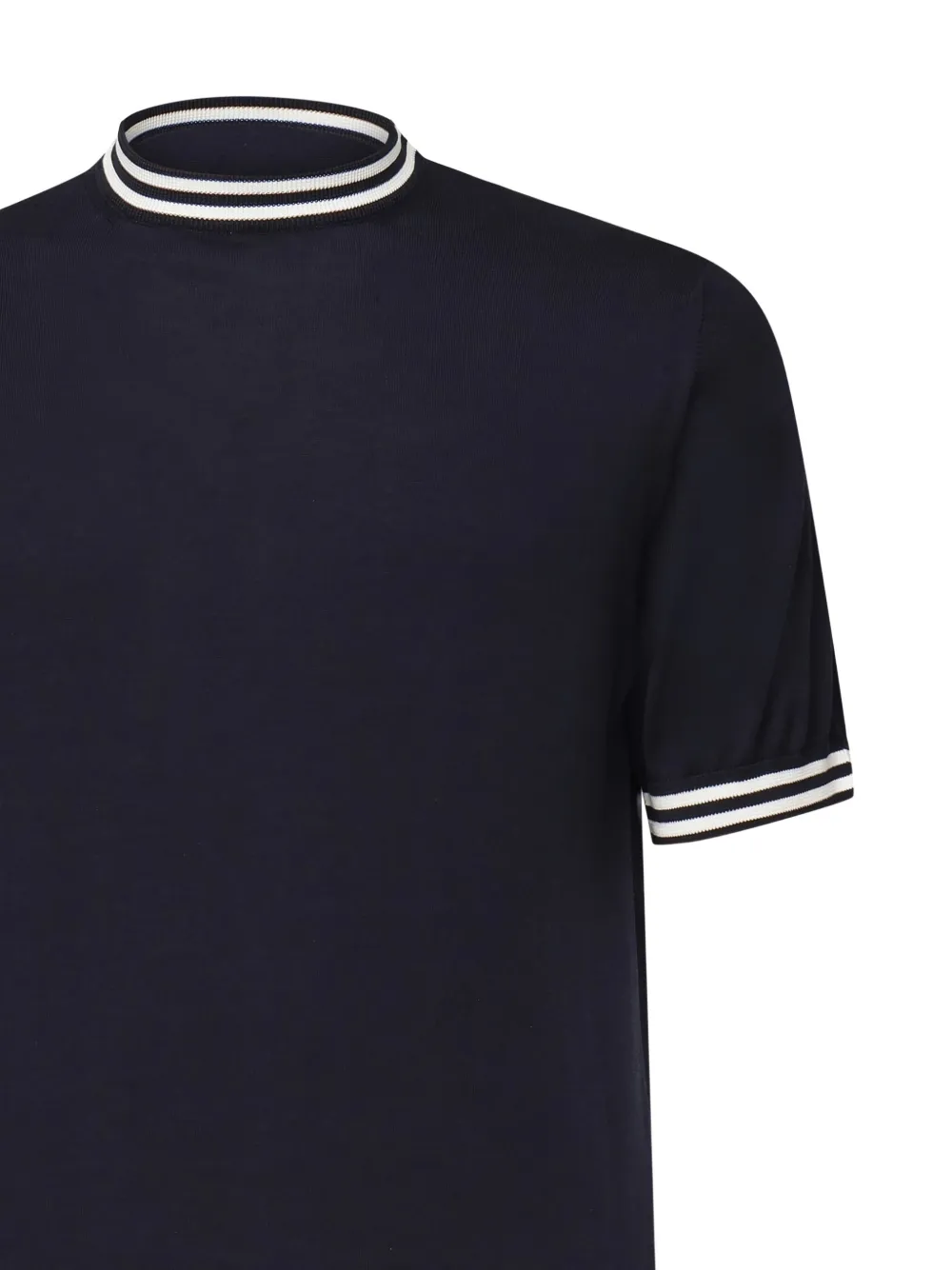 Eleventy cotton short-sleeved sweater Blauw