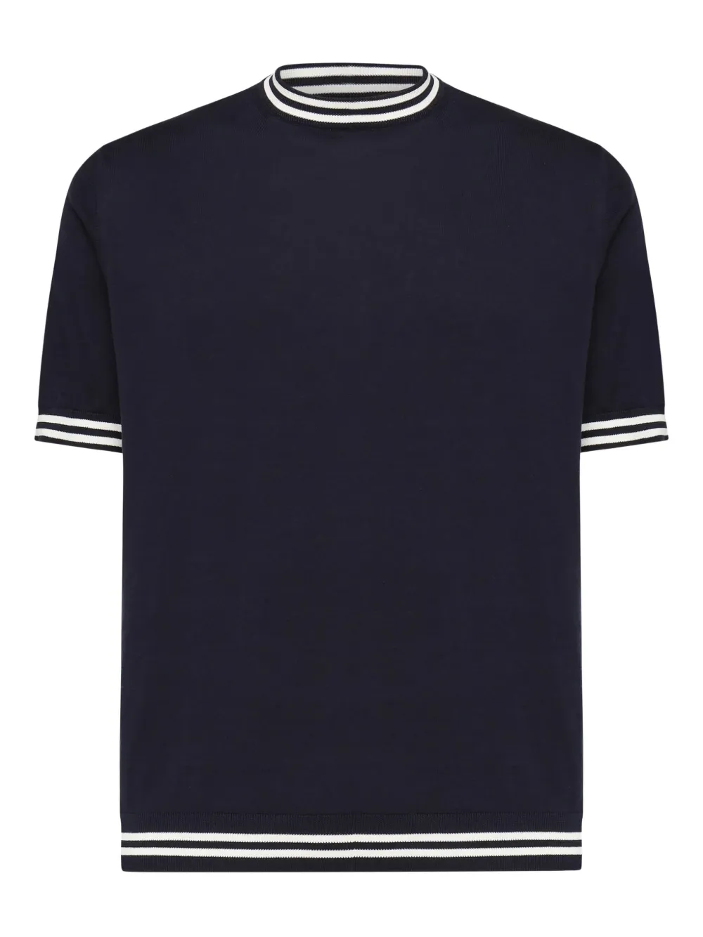 Eleventy cotton short-sleeved sweater Blauw