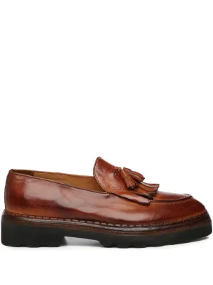 Alden タッセル レザーローファー | レッド | FARFETCH JP