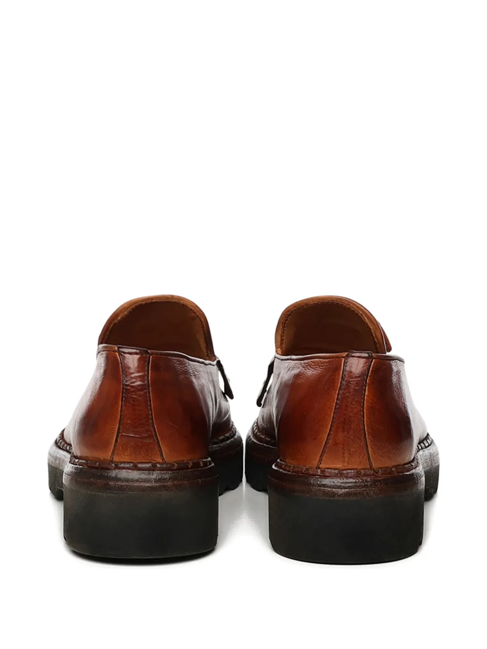 Eleventy Leren loafers met kwastjes Bruin