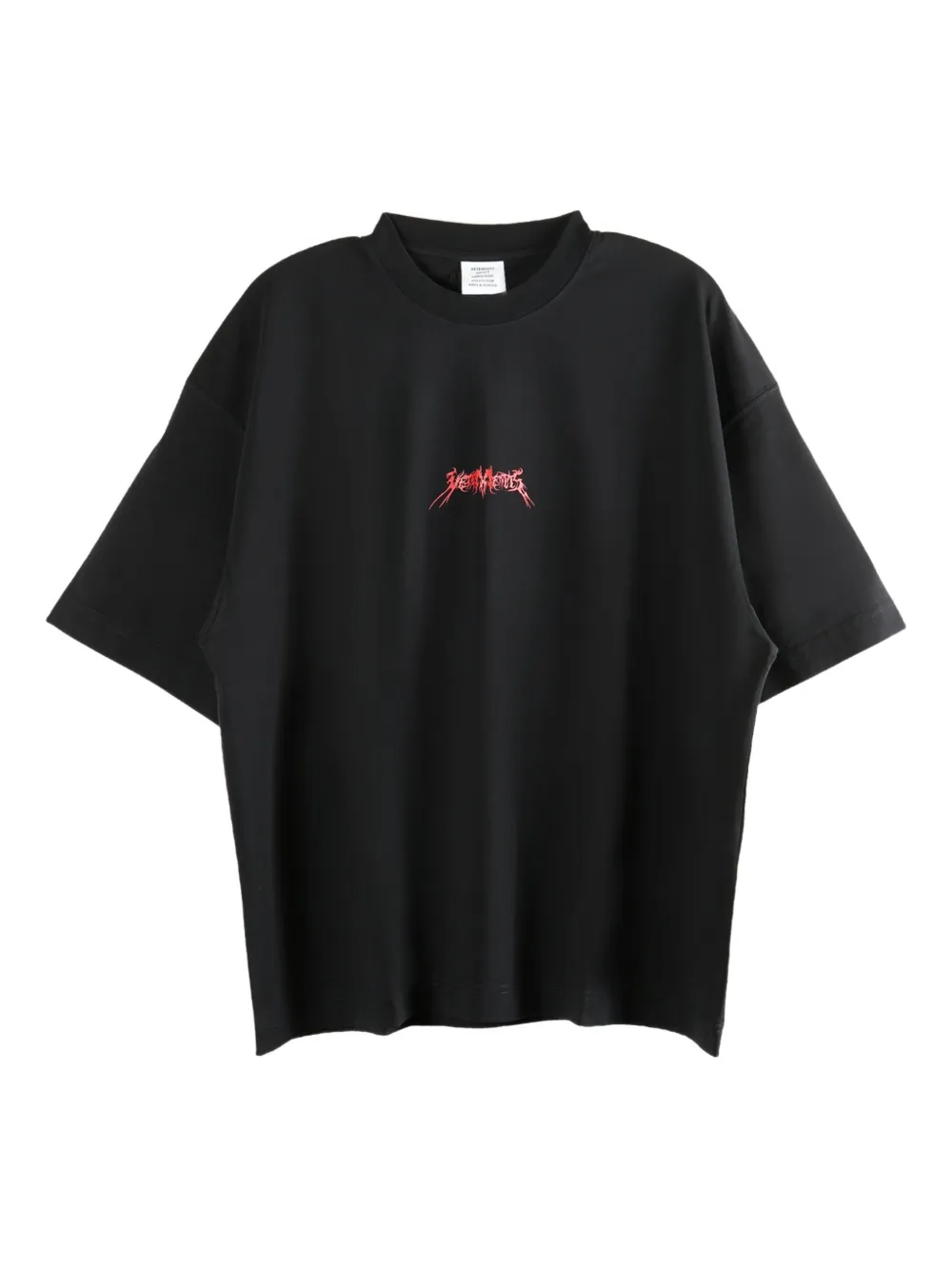 VETEMENTS logo-print T-shirt Zwart