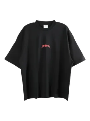 VETEMENTS ヴェトモン Tシャツ・カットソー 黒 M 2026824O0013 VETEMENTS ヴェトモン SS25 BONE V REGULAR T-SHIRT / BLK - NUBIAN