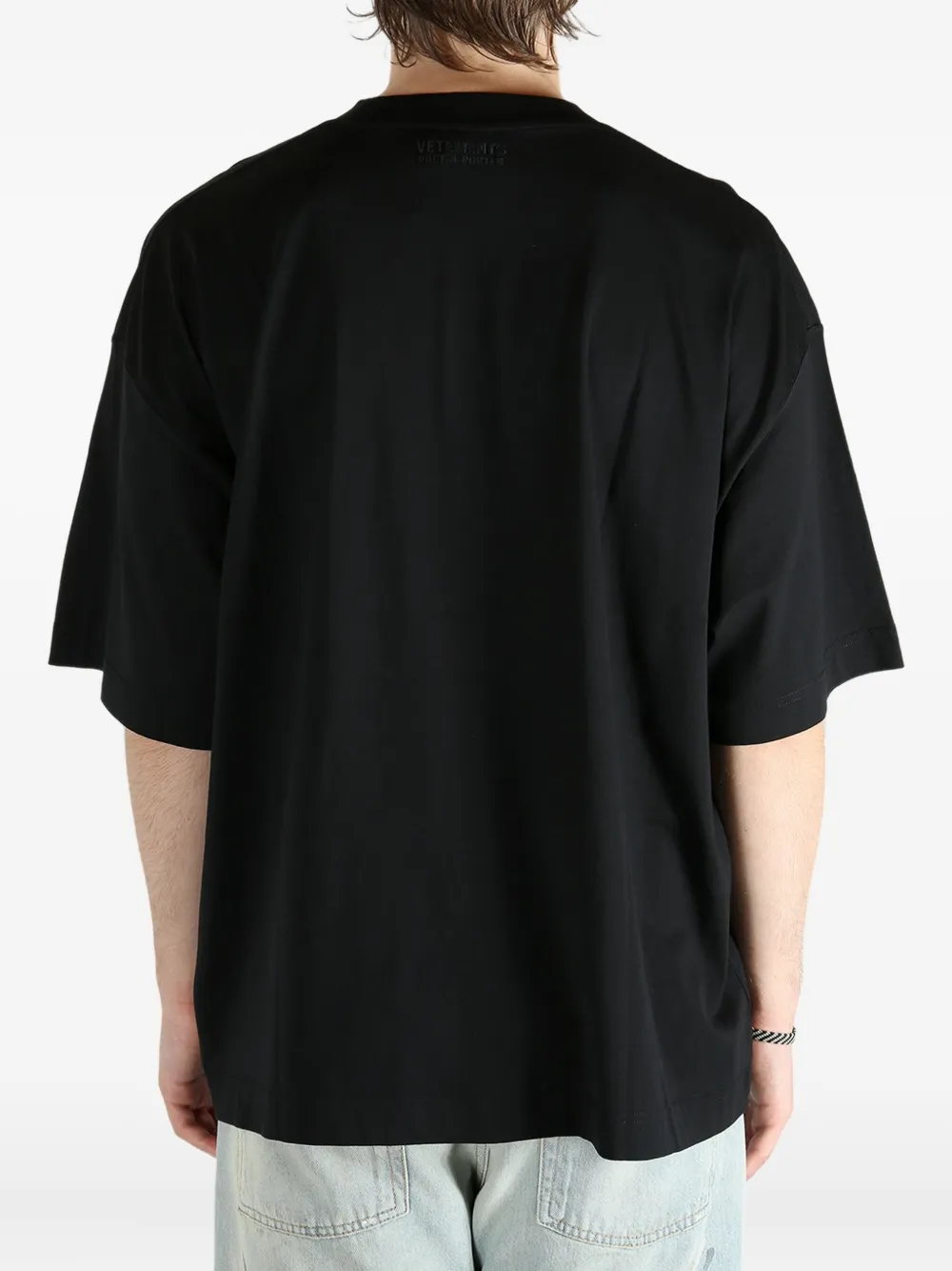 VETEMENTS logo-print T-shirt Zwart