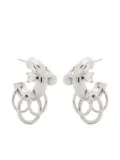 Panconesi Pierced embellished hoop earrings - Silver