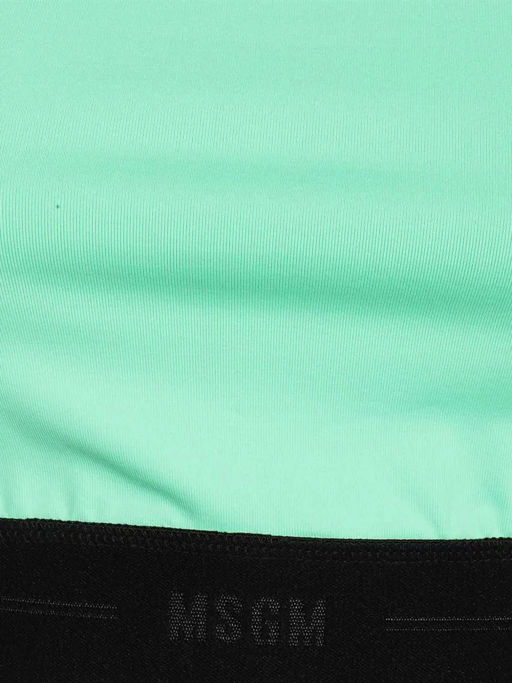 Msgm Elastic-waistband Tank Top In Green