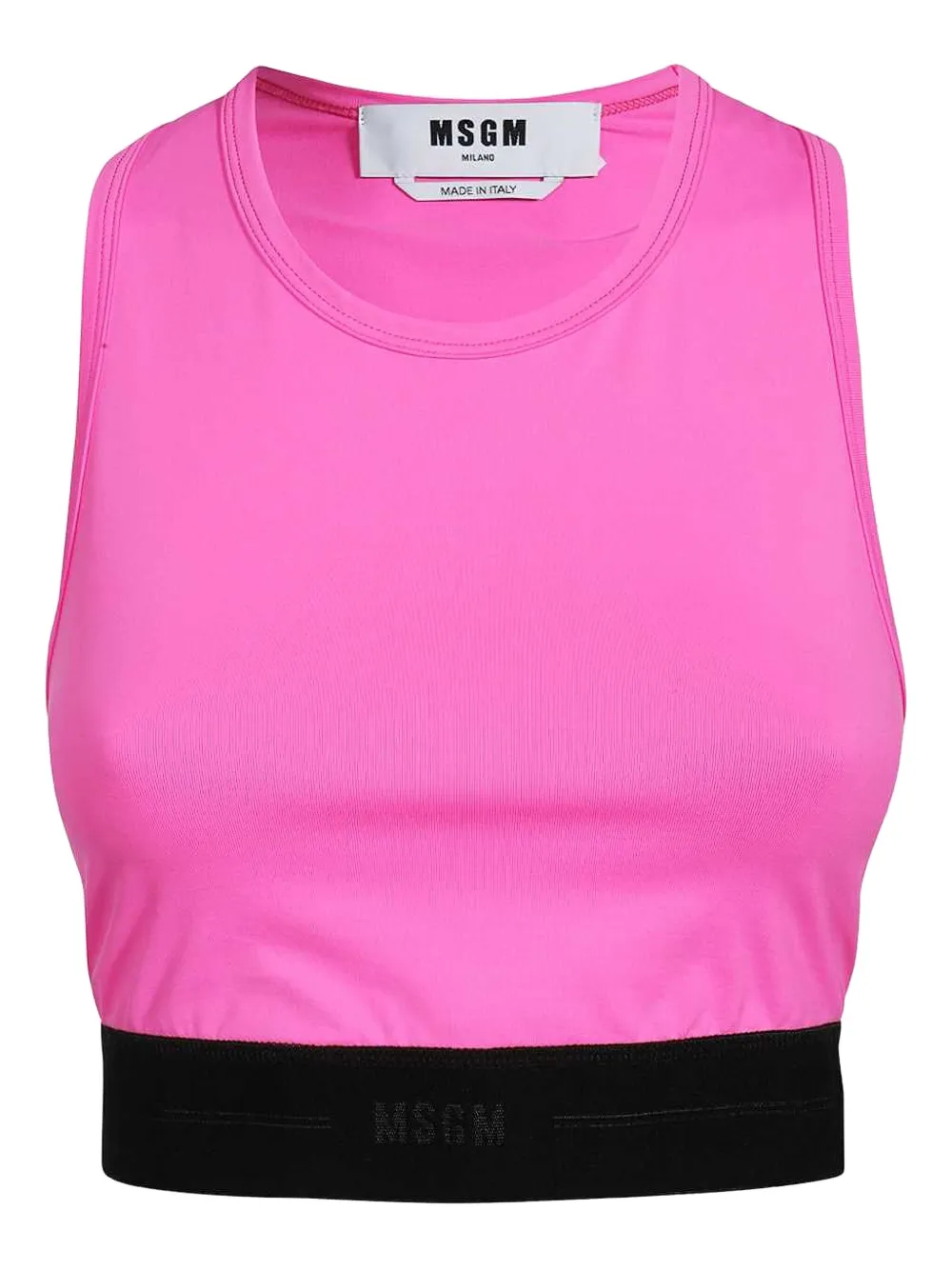 elastic-waistband tank top